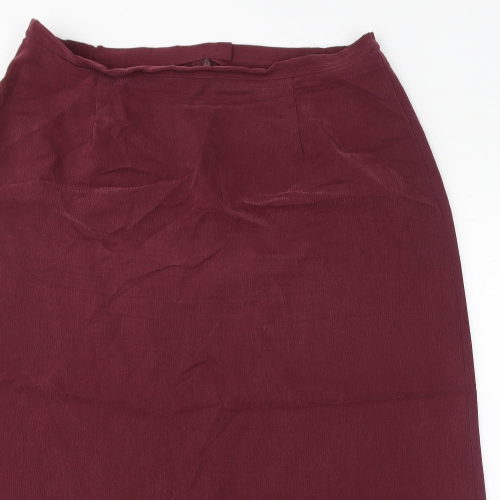 Hollywood Womens Red Polyester Straight & Pencil Skirt Size 18 Zip