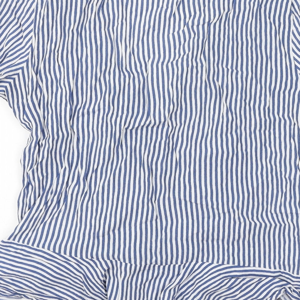 Womens UK Size 8 H&M Blue Basic Blouse
