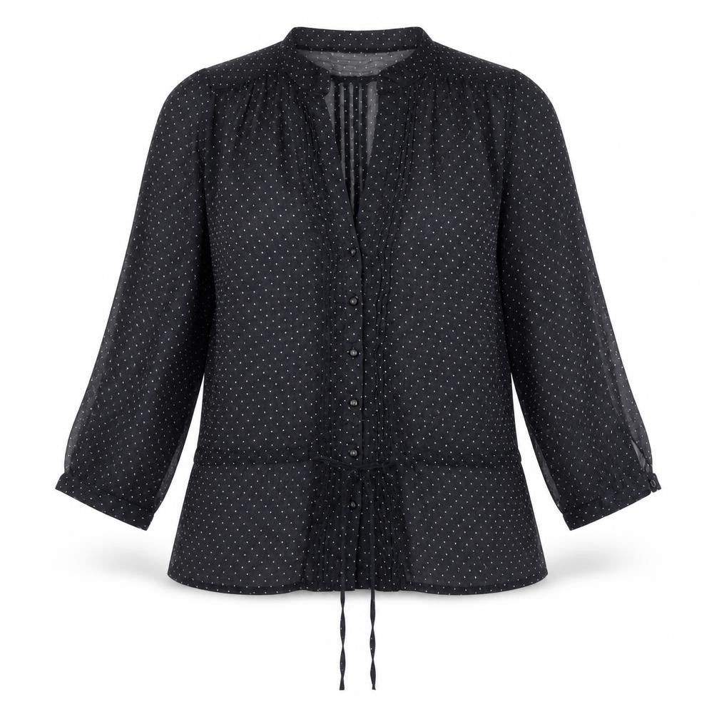Womens UK Size 12 Topshop Black Basic Button-Up