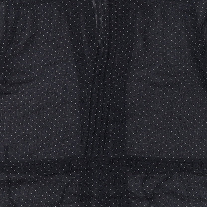 Womens UK Size 12 Topshop Black Basic Button-Up