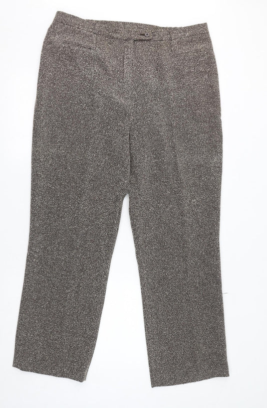Womens UK Size 20 Agenda Regular Fit  Brown Trousers