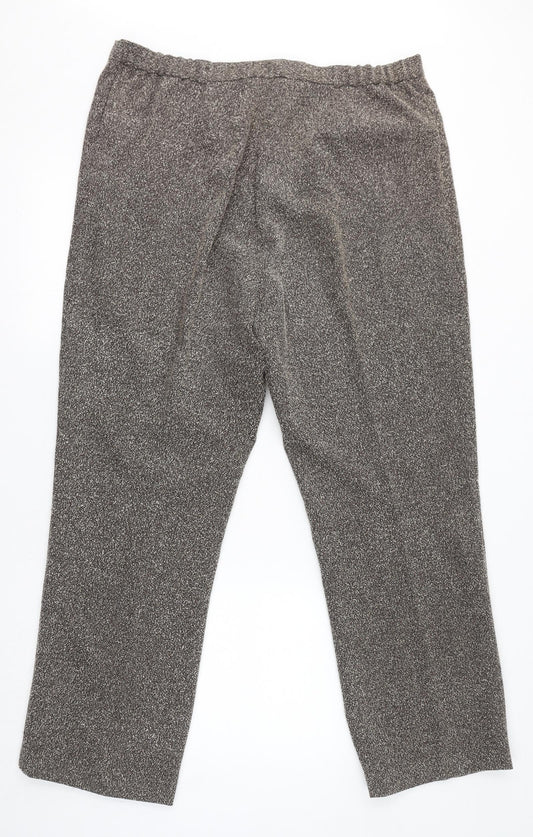 Womens UK Size 20 Agenda Regular Fit  Brown Trousers