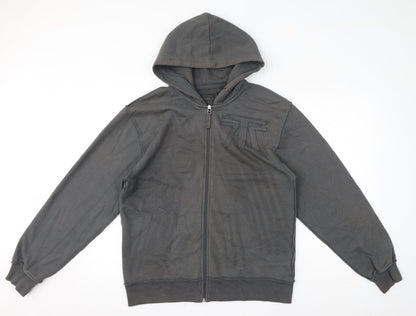 Lewis & Finch Mens Grey Cotton Full Zip Hoodie Size S - Size S/M