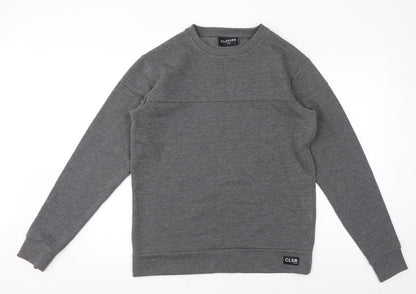 Mens UK Size L Closure Grey Pullover Sweatshirt