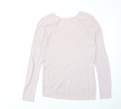 Gap Womens Pink Crew Neck Cotton Pullover Jumper Size S