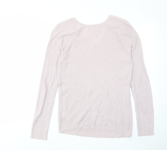 Gap Womens Pink Crew Neck Cotton Pullover Jumper Size S