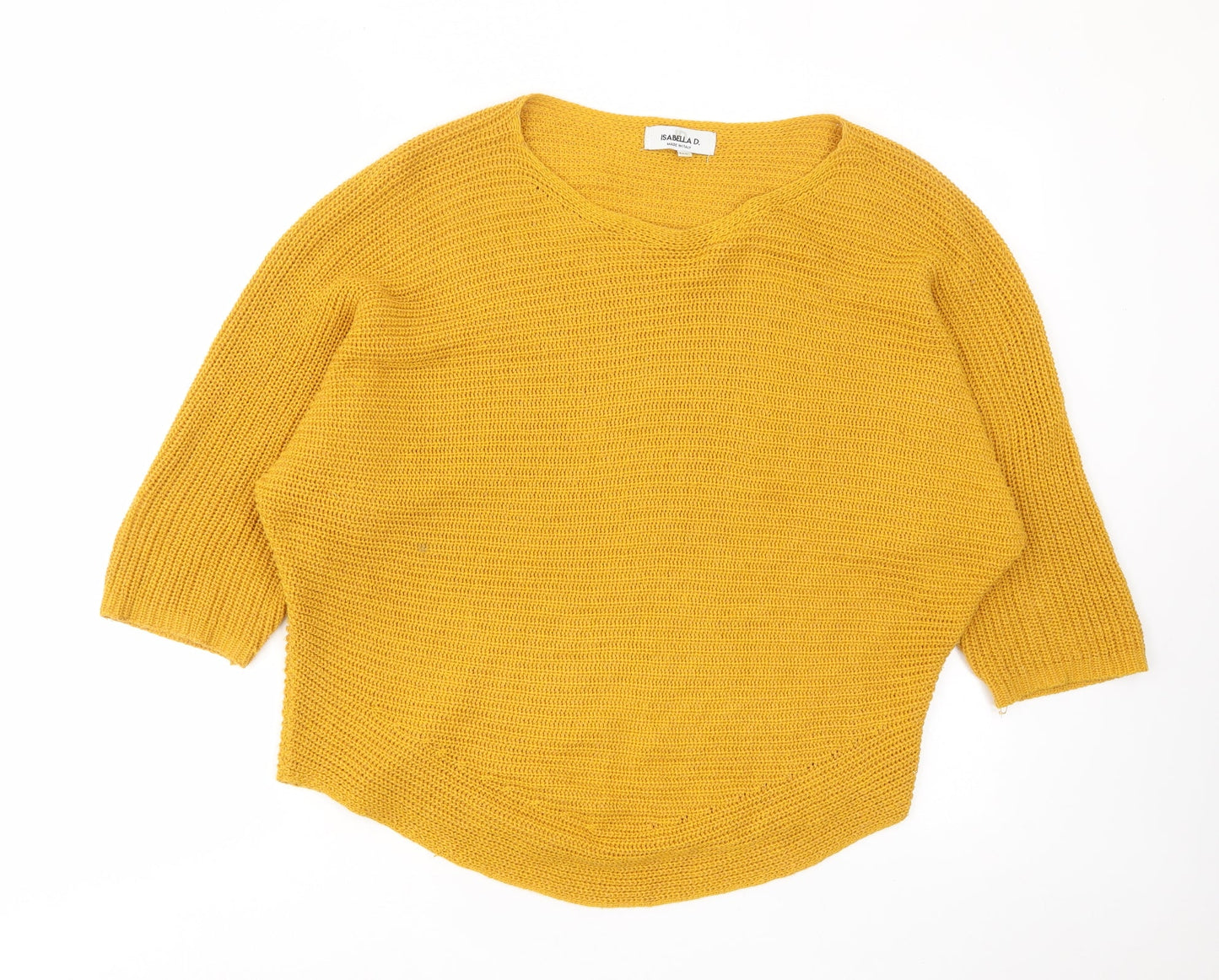 Womens UK Size M Isabella D Yellow Pullover Jumper