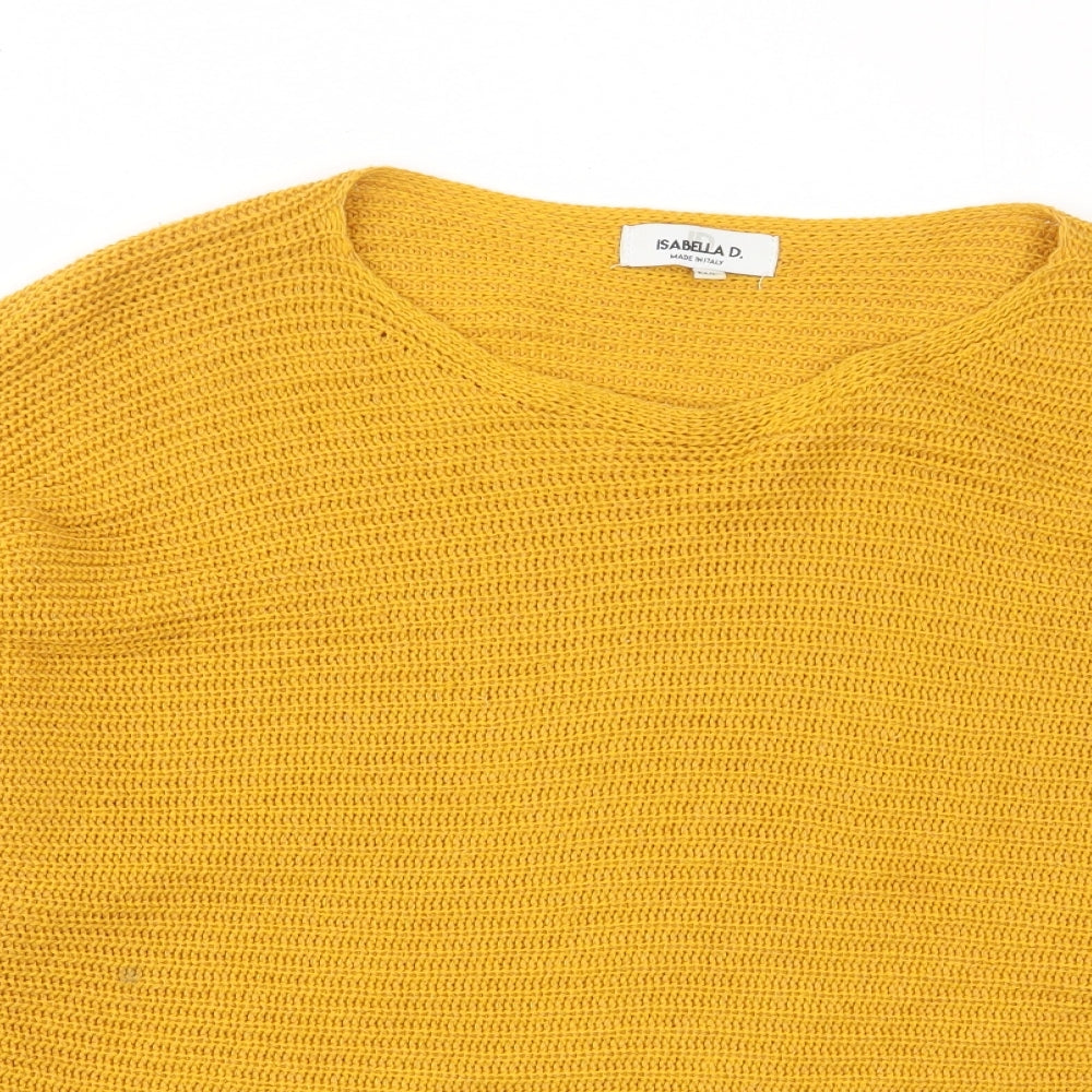 Womens UK Size M Isabella D Yellow Pullover Jumper