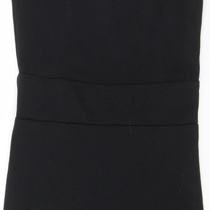 New Look Womens Black Polyester Bodycon Size 12 V-Neck Pullover - Lace