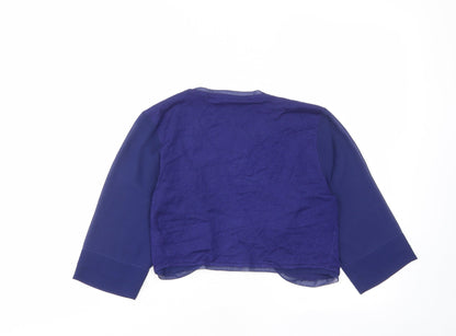 Coast Womens Blue V-Neck Viscose Cardigan Jumper Size XS - Open