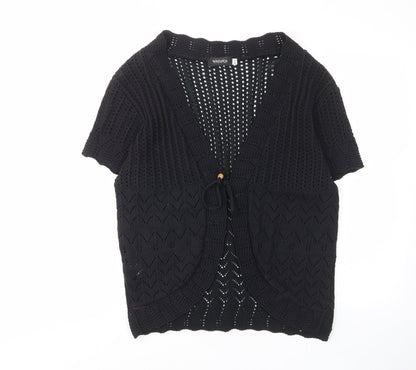 Womens UK Size M Whisper Black Cardigan Jumper