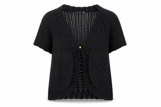 Womens UK Size M Whisper Black Cardigan Jumper