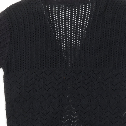 Womens UK Size M Whisper Black Cardigan Jumper