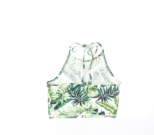 Womens UK Size 8 New Look Green Cropped Tank