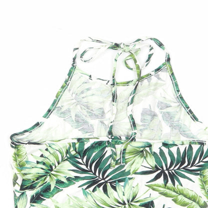 Womens UK Size 8 New Look Green Cropped Tank