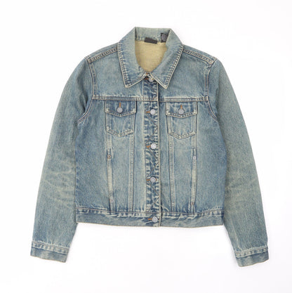 New York & Company Womens Blue Jacket Size S Button - Pockets