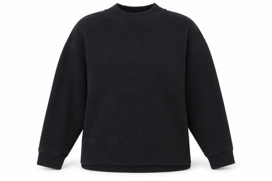 Kiin Womens Black Cotton Pullover Sweatshirt Size XS Pullover