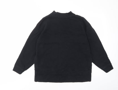 Kiin Womens Black Cotton Pullover Sweatshirt Size XS Pullover