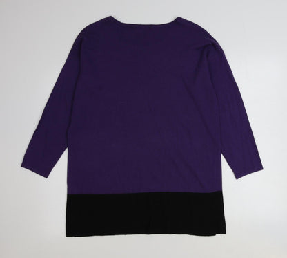 Womens UK Size 12 Pomodoro Purple Pullover Jumper