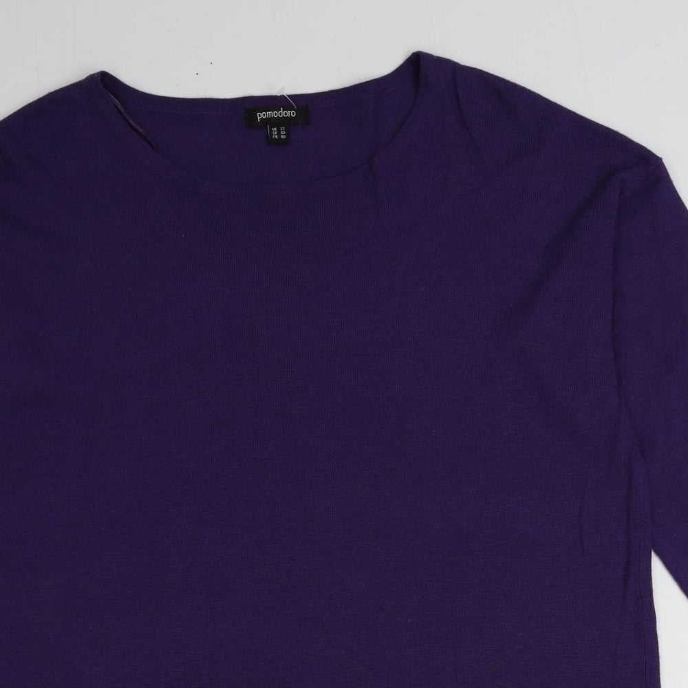 Womens UK Size 12 Pomodoro Purple Pullover Jumper