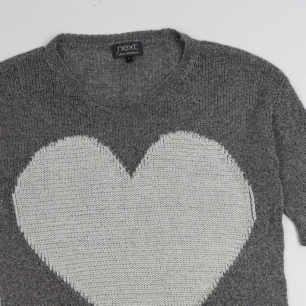 Womens UK Size 10 NEXT Grey Pullover Jumper