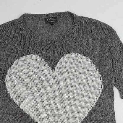 Womens UK Size 10 NEXT Grey Pullover Jumper