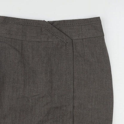 NEXT Womens Brown Polyester Straight & Pencil Skirt Size 10 Zip