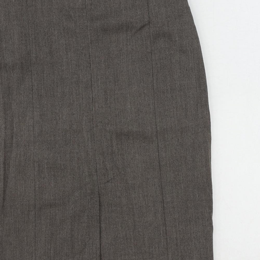 NEXT Womens Brown Polyester Straight & Pencil Skirt Size 10 Zip