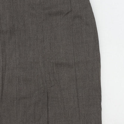 NEXT Womens Brown Polyester Straight & Pencil Skirt Size 10 Zip