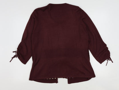 Womens UK Size L Klass Red Basic Blouse