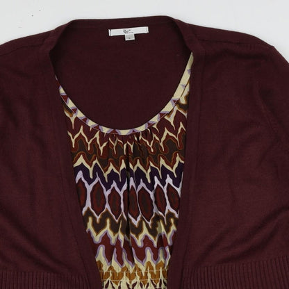 Womens UK Size L Klass Red Basic Blouse