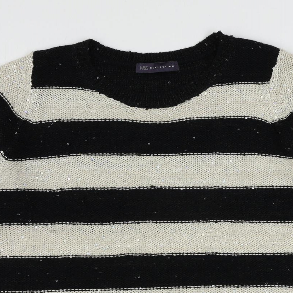 Womens UK Size 12 Marks and Spencer Black Pullover Jumper
