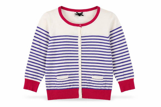 Womens UK Size M Text Ivory Cardigan Jumper