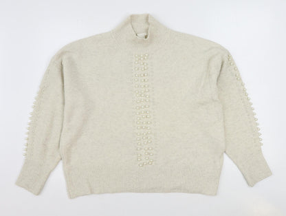 Womens UK Size M H&M Ivory Pullover Jumper