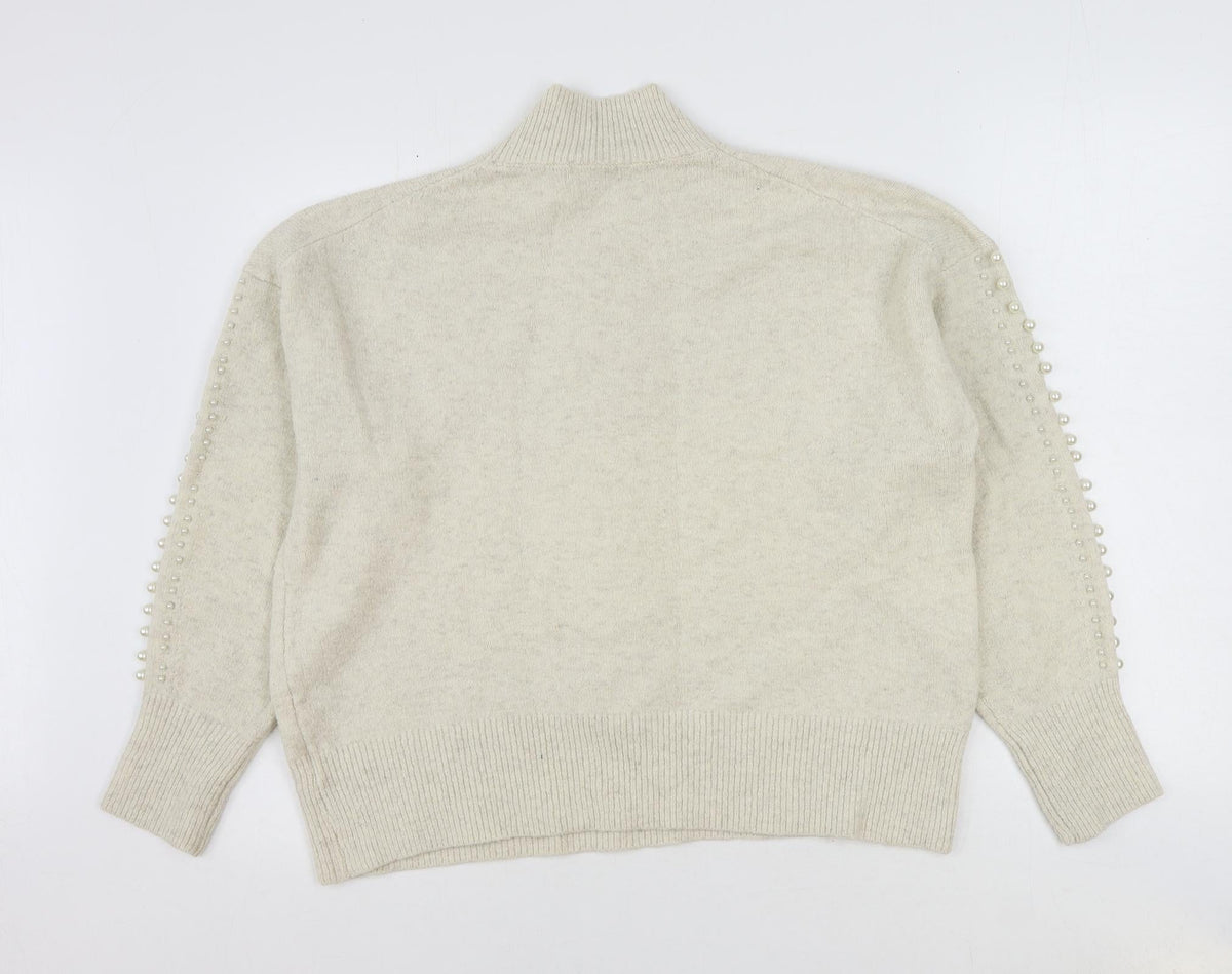 Womens UK Size M H&M Ivory Pullover Jumper