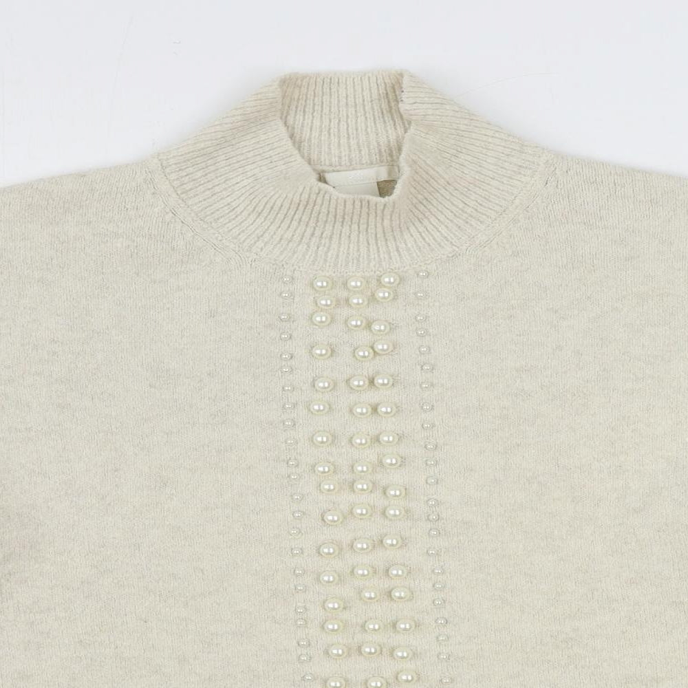 Womens UK Size M H&M Ivory Pullover Jumper