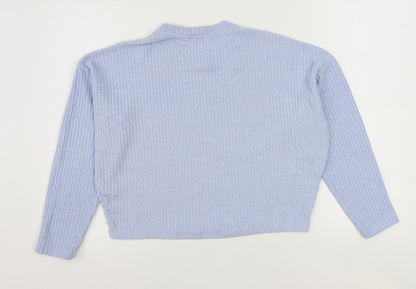 H&M Girls Blue Viscose Pullover Sweatshirt Size 12-13 Years Pullover - Size 12-14 Years