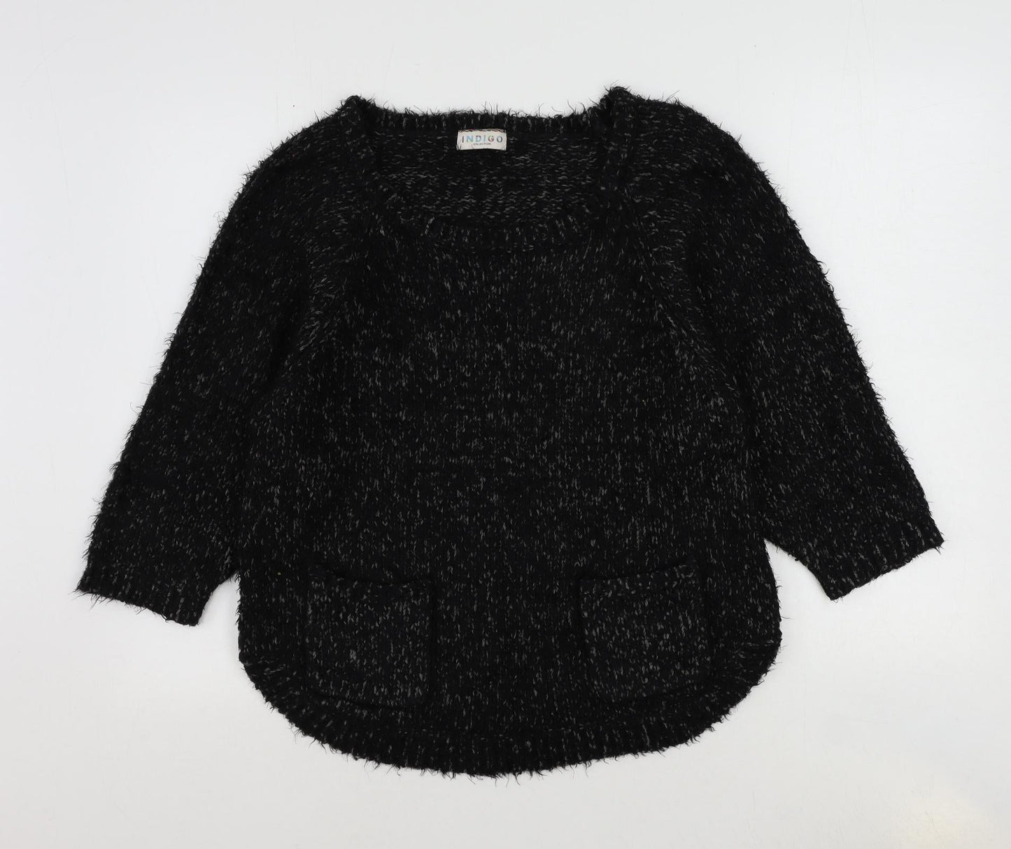 Womens UK Size 10 Indigo Black Pullover Jumper