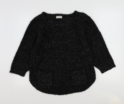Womens UK Size 10 Indigo Black Pullover Jumper