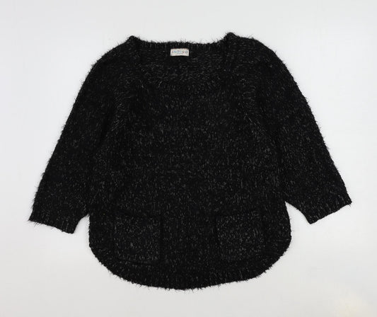 Womens UK Size 10 Indigo Black Pullover Jumper
