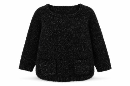 Womens UK Size 10 Indigo Black Pullover Jumper