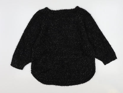 Womens UK Size 10 Indigo Black Pullover Jumper
