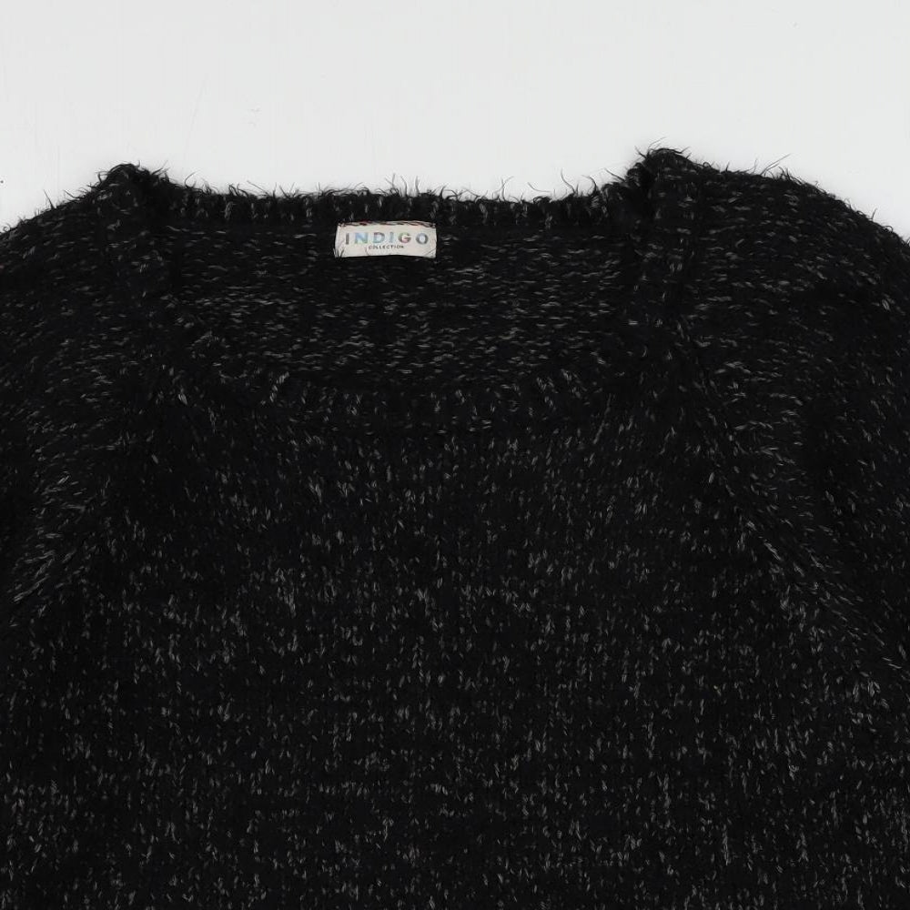 Womens UK Size 10 Indigo Black Pullover Jumper