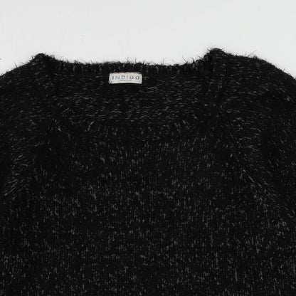 Womens UK Size 10 Indigo Black Pullover Jumper