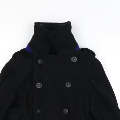 Baker Girls Black Overcoat Coat Size 6 Years Zip