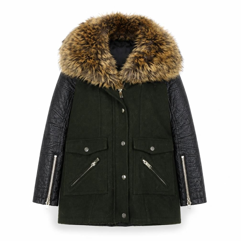 Womens UK Size 6 River Island Green Overcoat