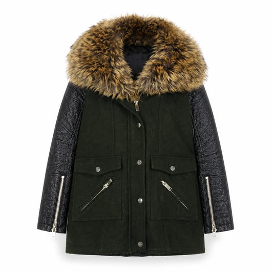 Womens UK Size 6 River Island Green Overcoat