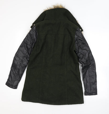 Womens UK Size 6 River Island Green Overcoat