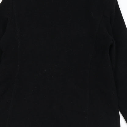 ZETA Womens Black Overcoat Coat Size 10 Zip
