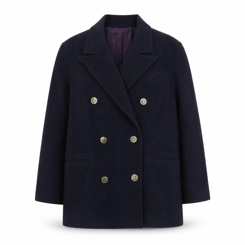 Womens UK Size 16 Anne Brooks Black Overcoat